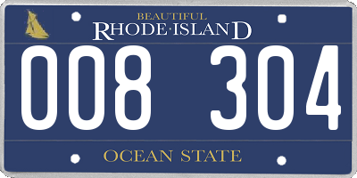 RI license plate 008304