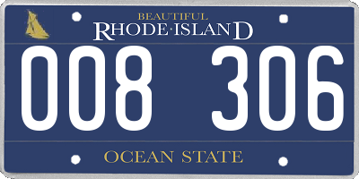 RI license plate 008306