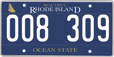 RI license plate 008309