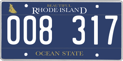 RI license plate 008317