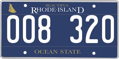 RI license plate 008320