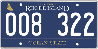 RI license plate 008322