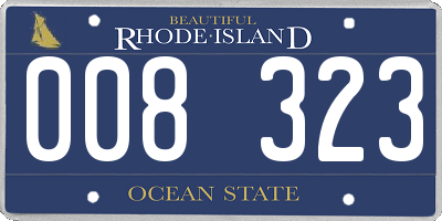 RI license plate 008323