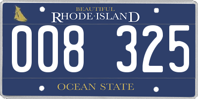 RI license plate 008325