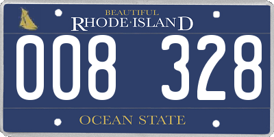 RI license plate 008328