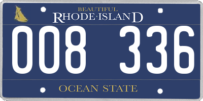 RI license plate 008336