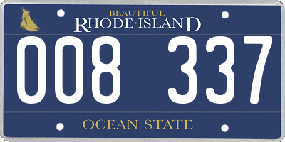 RI license plate 008337