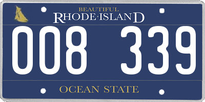 RI license plate 008339