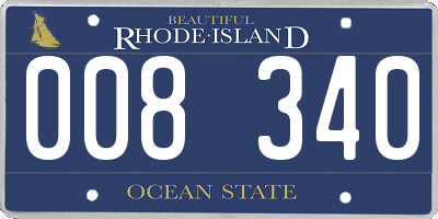 RI license plate 008340