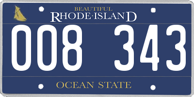 RI license plate 008343
