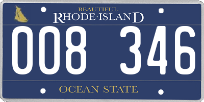 RI license plate 008346