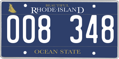 RI license plate 008348