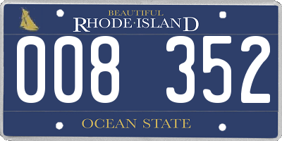 RI license plate 008352