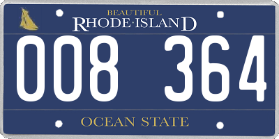 RI license plate 008364