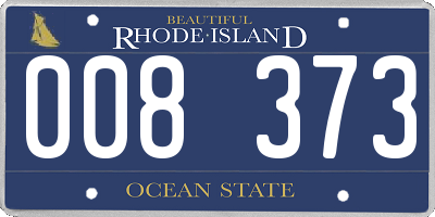 RI license plate 008373