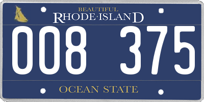 RI license plate 008375