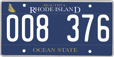 RI license plate 008376