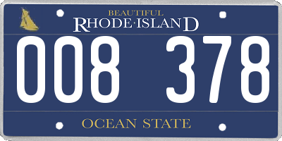 RI license plate 008378