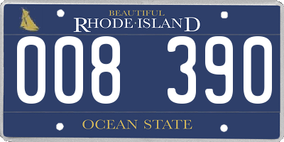 RI license plate 008390