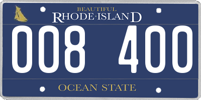 RI license plate 008400