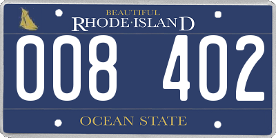 RI license plate 008402