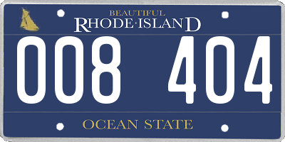 RI license plate 008404