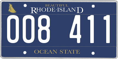 RI license plate 008411