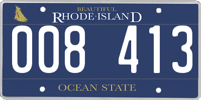 RI license plate 008413