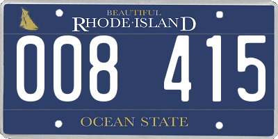 RI license plate 008415