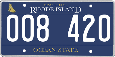 RI license plate 008420