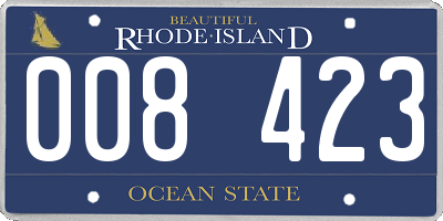 RI license plate 008423