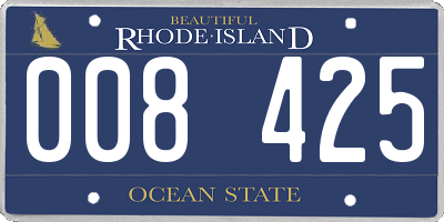 RI license plate 008425