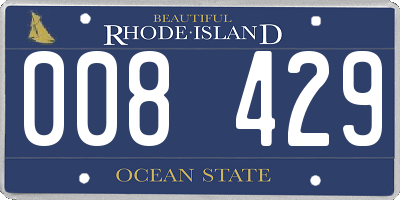 RI license plate 008429