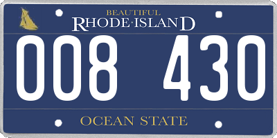 RI license plate 008430