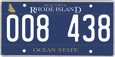 RI license plate 008438