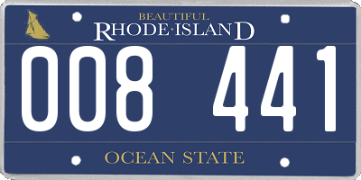 RI license plate 008441