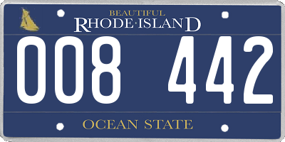 RI license plate 008442