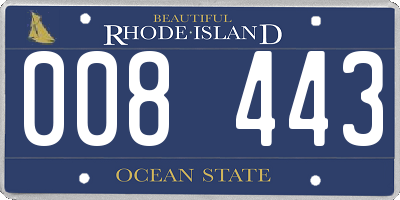 RI license plate 008443