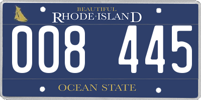 RI license plate 008445