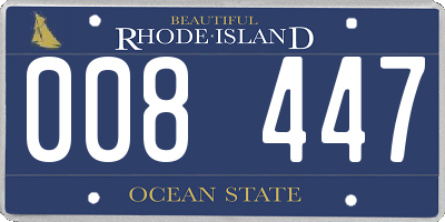 RI license plate 008447