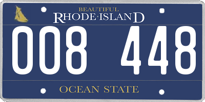 RI license plate 008448