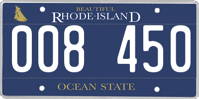 RI license plate 008450