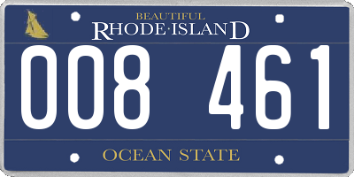 RI license plate 008461