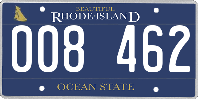 RI license plate 008462