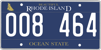 RI license plate 008464