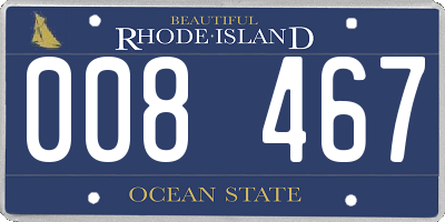 RI license plate 008467