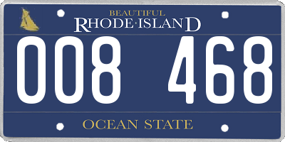 RI license plate 008468