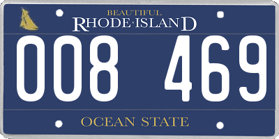 RI license plate 008469