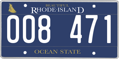 RI license plate 008471