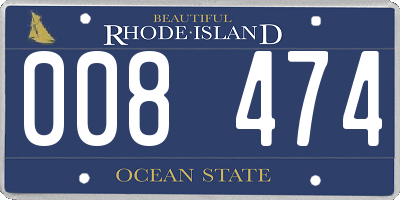 RI license plate 008474